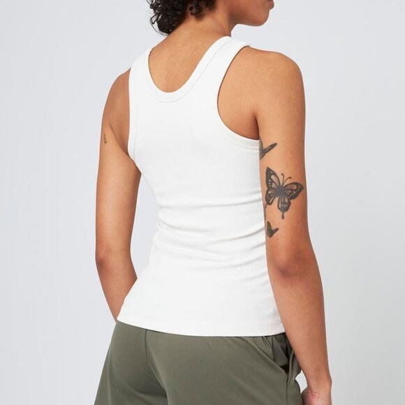 NWT MPG Sport Poise High Neck Ribbed Tank Top in Shale - Picture 14 of 16